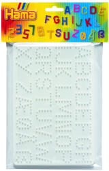 Hama LITERE SI NUMERE - 2 plansete de lucru MARI pentru margele MIDI in saculet (Ha4455)