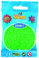 Hama 2000 margele Hama MINI in pungulita - verde fluorescent (Ha501-42)