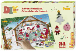 Hama Calendar Advent - 5000 margele Hama midi si 5 plansete in cutie cadou (Ha3046)