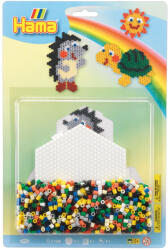 Hama Arici - set de 1100 margele de calcat Hama midi si 1 planseta infoliat (Ha4206)