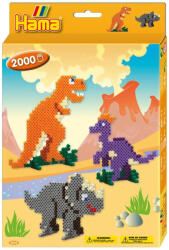 Hama DINOZAURI - 2000 margele HAMA MIDI in cutie cu agatator (Ha3434)