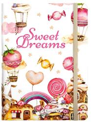 Dolce Blocco Jegyzetfüzet ponthálós DOLCE BLOCCO Secret Journal A/5 176 oldalas Sweet Dreams keménytáblás gumis 21359 (21359)