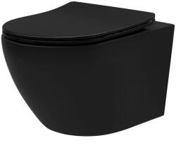 Rea Carlo Mini Tornado wc csésze ülőkével, matt feket REA-C3000 (REA-C3000)
