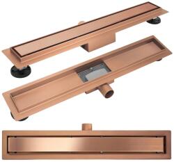 Rea Neox rozsdamentes acél zuhanyfolyóka 70 cm, szálcsiszolt réz REA-G4898 (REA-G4898)