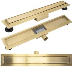 Rea Neox rozsdamentes acél zuhanyfolyóka 80 cm, szálcsiszolt arany REA-G4894 (REA-G4894)