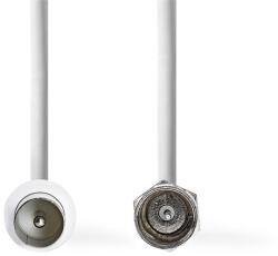 Nedis CSGL41800WT15 F dugó - koax dugó kábel, 75 Ohm, dupla árnyékolás, 1.5m (CSGL41800WT15)