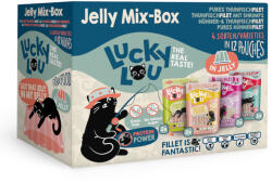Lucky Lou 48x70g Lucky Lou Extra Food mix csomag aszpikban nedves macskatáp