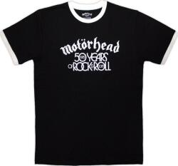 Motörhead 50 Years Text Lock Up Ringer Rövid ujjú póló Black L (MHEADTEE98MB03)