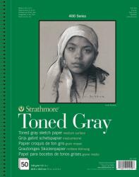 Strathmore Serie 400 Toned Gray Sketch Pad Vázlatfüzet 50 31 x 23 cm 118 g (P412-109-4)