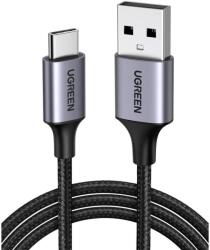 UGREEN USB-A/USB-C extra erős fonott kábel, 3A, 1, 5 m - fekete