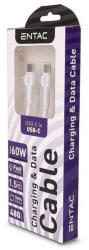 Entac Kábel USB-C -> USB-C Classic Fehér 150cm (ECUSB-CC3-PP-W1.5)