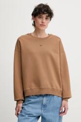 Tommy Hilfiger pamut melegítőfelső barna, sima, WW0WW45754 - barna XXL