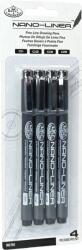Royal & Langnickel Variety Nano 1 - 5 mm Black 4 Bucăți (RD701)
