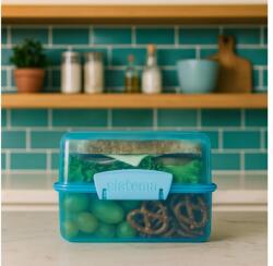 Sistema Ebédkocka Elosztott Ebéddoboz 2 Rekesszel 1, 4 L, Kék