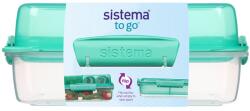 Sistema Divided Uzsonnásdoboz Elvitelre LunchStack Téglalap alakú 1, 8 l, zöld