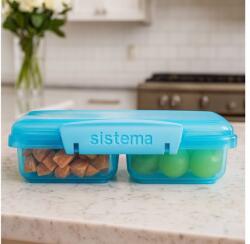 Sistema Lunch Small Split 2 rekeszes uzsonnásdoboz 350 ml, kék