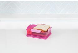 Sistema Lunch Snack Attack Duo osztott uzsonnásdoboz 2 külön rekesszel 975 ml, rózsaszín