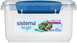 Sistema To Go Lunch Plus 1, 2 l-es uzsonnásdoboz evőeszközzel, kék