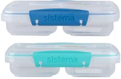 Sistema Osztott uzsonnásdoboz To Go Small Split 2 rekesszel 350 ml, színkeverék