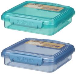 Sistema Ocean Bound szendvics pirítós doboz 450 ml, vegyes színek