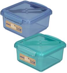 Sistema Ocean Bound Lunch Plus uzsonnásdoboz evőeszközökkel 1, 2 l, vegyes színek