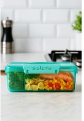 Sistema Lunch Snack Attack Duo osztott snack doboz 2 külön rekesszel 975 ml, menta