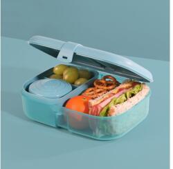 Sistema Ocean Bound Ribbon Lunch osztott uzsonnásdoboz joghurtos tokkal 1, 1 l, menta