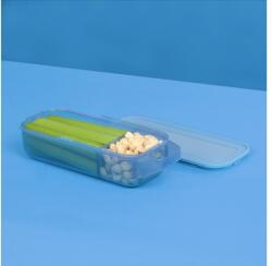 Sistema Ocean Bound Slide n Snack osztott uzsonnásdoboz 445 ml, kék