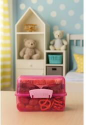 Sistema Ebédkocka Elosztott Uzsonnásdoboz 2 Rekesszel 1, 4 l, Rózsaszín