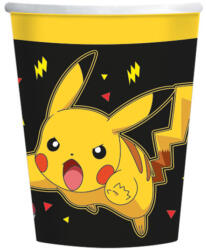 Amscan Pokémon Yellow Thunder papír pohár 8 db-os 237 ml DPA30542 (DPA30542)
