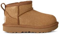 UGG gyerek télicipő velúrból CLASSIC ULTRA MINI DAZZLE - barna 28.5