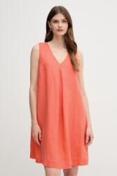 Benetton vászon ruha - narancssárga XL - answear - 18 790 Ft