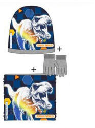 Sun City Jurassic World Attack Grey gyerek sapka + snood + kesztyű szett 54 cm 85SNXVH4110A54 (85SNXVH4110A54)