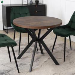 Mebel Elite Bővíthető Étkezőasztal Rusztikus Tölgy/Fekete Színben. DORIAN 80-160 cm