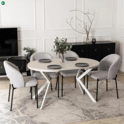 Mebel Elite Bővíthető Étkezőasztal Kasmír/Fehér Színben. LUGO 90-190 cm