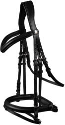 WALDHAUSEN Anatómiai kombinált orrszíjjal ellátott lovagló kantár Waldhausen X-Line stockho nagyló fekete