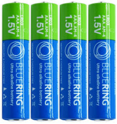 BLUERING Elem AAA mikro ceruza LR03 tartós alkáli zsugorfóliás Bluering® 4db/csomag - vegyesbolt