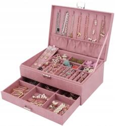 EdiBazzar Ékszerdoboz ékszertartó szervező doboz nagy méretű tok (Szkatułka pudełko na biżuterię organizer)