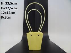 MartineX Kézitáska Ajándék Papírtáska Virág Dekoráció Sárga 33, 5cm sárga (Torebka)