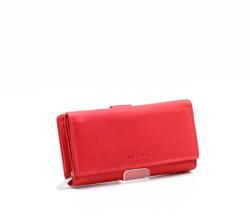 La Scala piros hátul lehajtós nagy női bőr pénztárca dg-452