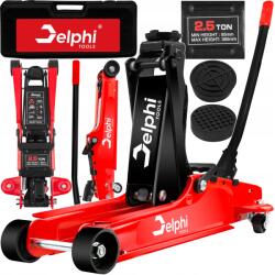 Delphi tools Autó Emelő Béka Hidraulikus Emelő Alacsony Profilú 2, 5T Gumi (Podnośnik Żaba Punktowy Hydrauliczny 2500KG)