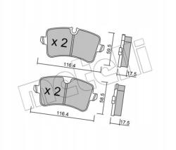 Metelli Hátsó fékbetét audi a6 07- Metelli 22-0955-0