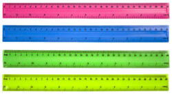 EVOffice Vonalzó 30cm, műanyag piros (EG3L04RO) - officefirst