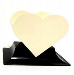 MartineX Virágtartó szív fedél ikebana tartály alap ekri fekete talp (Serduszko)