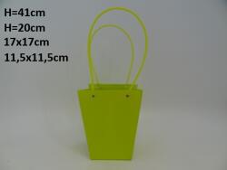 MartineX Kézitáska Ajándék Papírtáska Virág Dekoráció Zöld világos 41cm (Torebka)