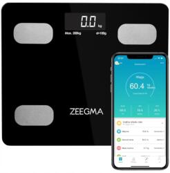 Zeegma Smart fekete fürdőszobai analizáló mérleg 17 az 1-ben iOS Android Zeegma (Gewit Black)
