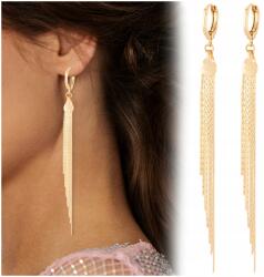 Golden Haus Arany Lógós Fülbevaló, Ezüst-arany, Nőnek, Lánynak, Anyukának (Pozłacane kolczyki stal chirurgiczna ze 585)