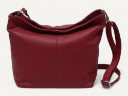 Genuine Női válltáska: piros, meggypiros bőr, 2 rekeszes (1162518)
