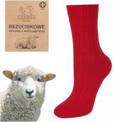 CERBER Nyomásmentes báránygyapjú zokni Art. 0251 36/38 Piros Cerber (BEZUCISKOWE SKARPETKI Z WEŁNY JAGNIĘCEJ)