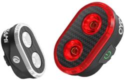 Spyral Cyclami CY300T első és hátsó lámpaszett, 300-200 lumen, USB-ről tölthető, fekete